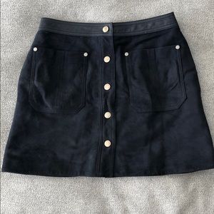 Rag & Bone navy blue leather mini skirt, size 00